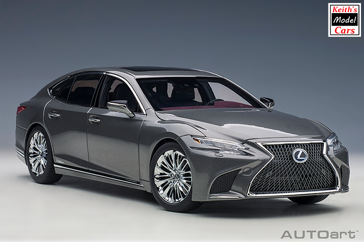 1 18 Scale AUTOart Models Lexus LS 500h in Manganese Luster Metallic with Crimson and Black Interior AA78867 Keith s Model Cars
