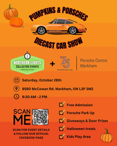 “Pumpkins and Porsches” Diecast Car Show! (Saturday 28th October, 2023)