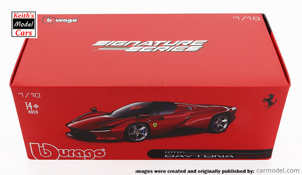 [1/18 Scale] Ferrari Daytona SP3 Series Icona in Rosso Magma Metallic by Bburago