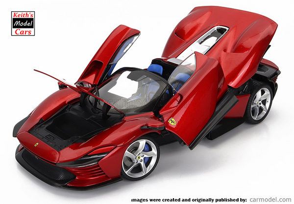 [1/18 Scale] Ferrari Daytona SP3 Series Icona in Rosso Magma Metallic by Bburago