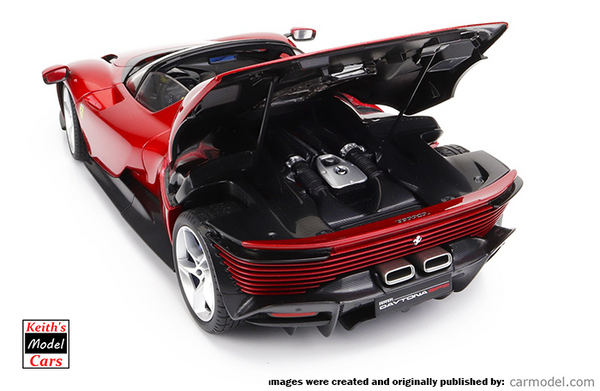 [1/18 Scale] Ferrari Daytona SP3 Series Icona in Rosso Magma Metallic by Bburago