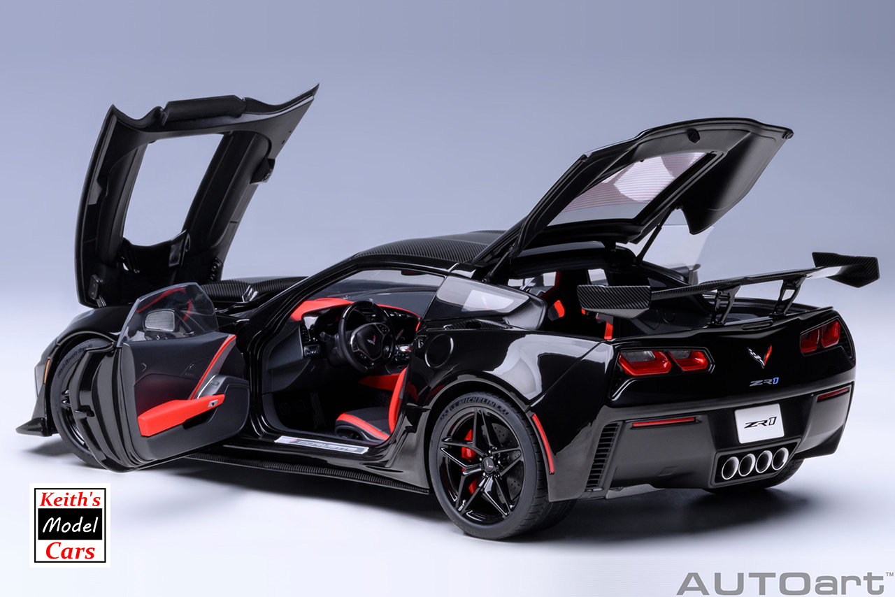 [Maßstab 1/18] Chevrolet Corvette C7 ZR1 in Schwarz von AUTOart Models 