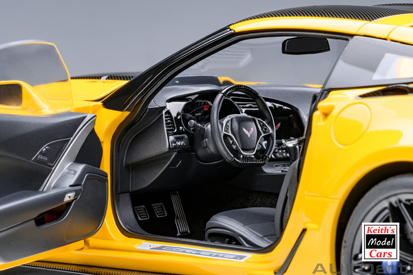 [1/18 Scale] Chevrolet Corvette C7 ZR1 in Corvette Racing Yellow Tintcoat by AUTOart Models