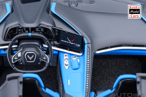 [1/18 Scale] Chevrolet Corvette C8 Stingray Z51 in Rapid Blue by AUTOart Models