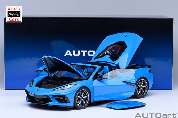 [1/18 Scale] Chevrolet Corvette C8 Stingray Z51 in Rapid Blue by AUTOart Models