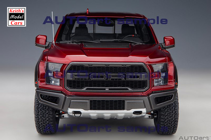 [1/18 Scale] Ford F-150 Raptor Supercrew (2019) in Ruby Red by AUTOart Models