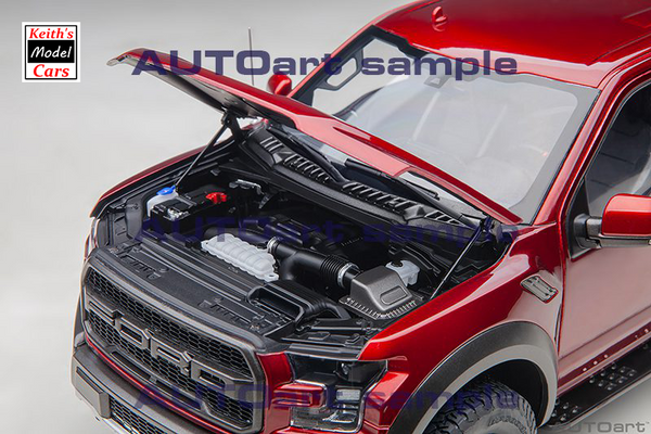 [1/18 Scale] Ford F-150 Raptor Supercrew (2019) in Ruby Red by AUTOart Models