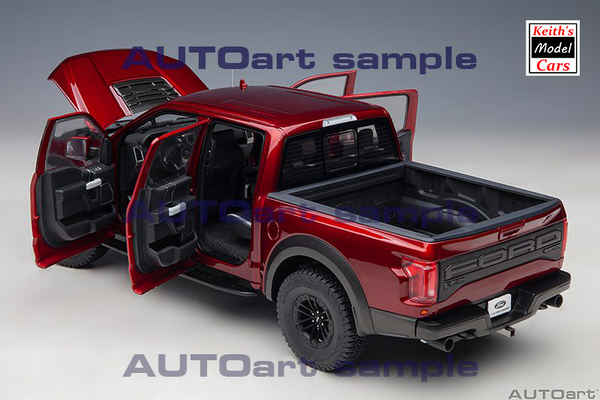 [1/18 Scale] Ford F-150 Raptor Supercrew (2019) in Ruby Red by AUTOart Models