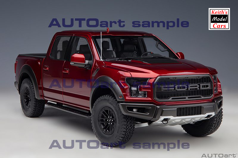 [1/18 Scale] Ford F-150 Raptor Supercrew (2019) in Ruby Red by AUTOart Models