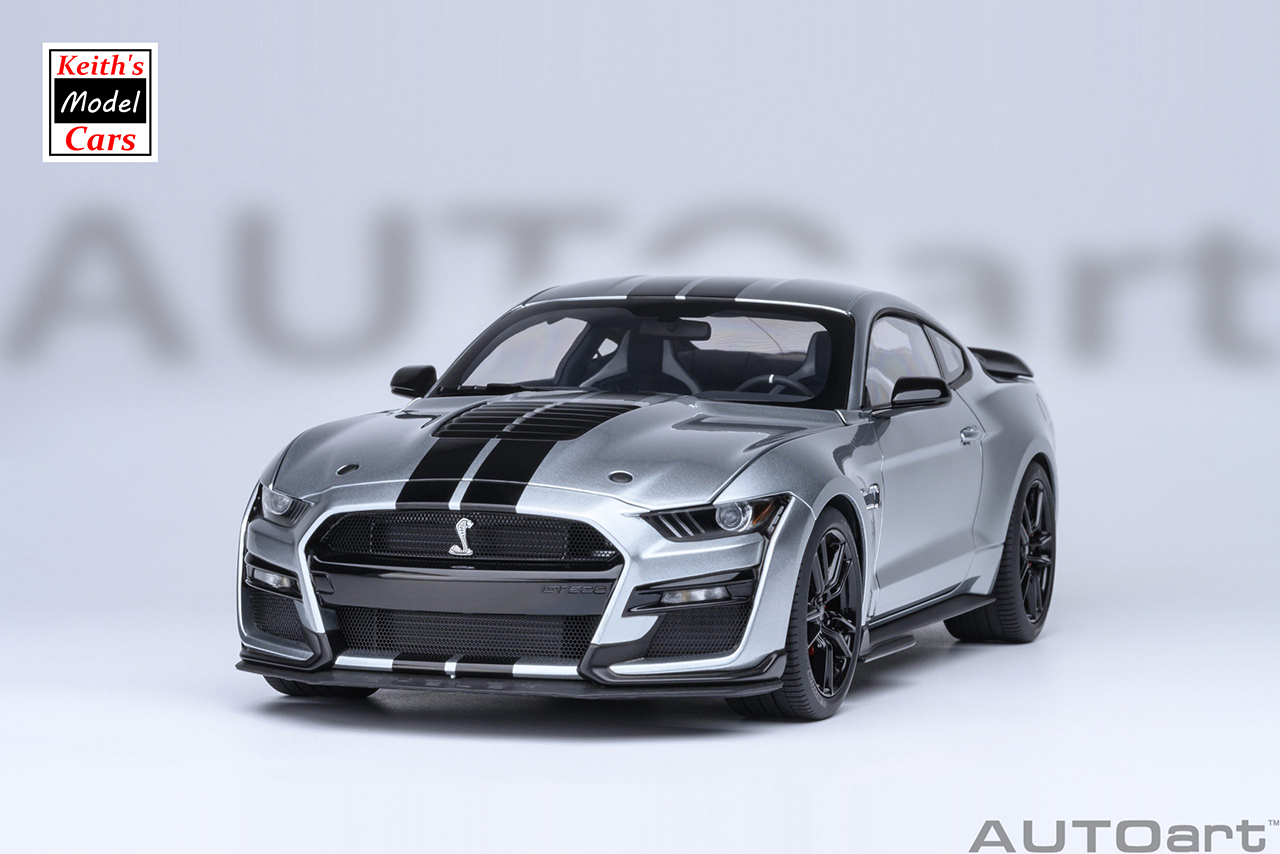 [1/18 Scale] Ford Mustang Shelby GT500 in Iconic Silver by AUTOart Models