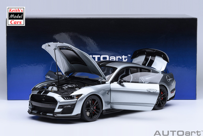 [1/18 Scale] Ford Mustang Shelby GT500 in Iconic Silver by AUTOart Models
