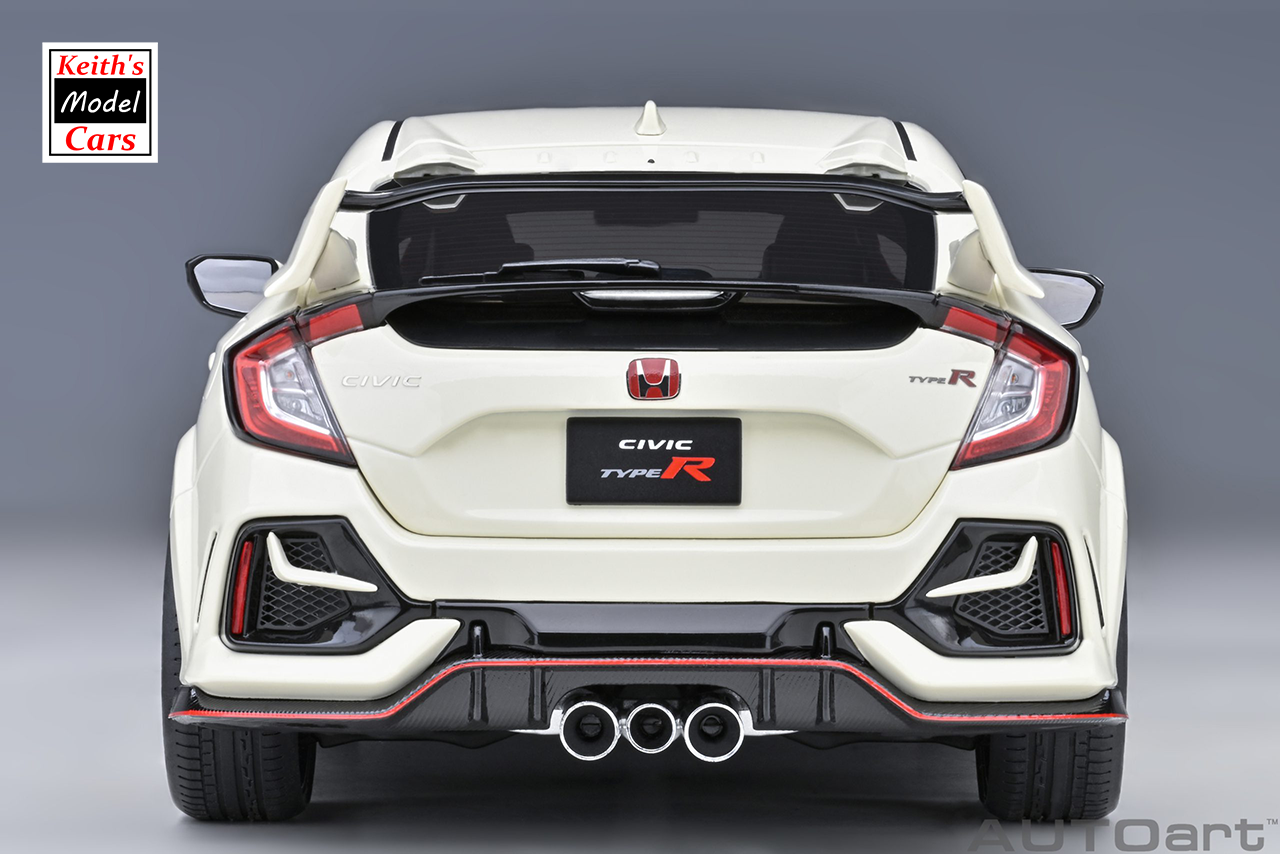 [1/18 Scale] Honda Civic Type R (FK8) 2021 in Championship White by AUTOart Models