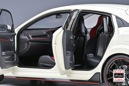 [1/18 Scale] Honda Civic Type R (FK8) 2021 in Championship White by AUTOart Models