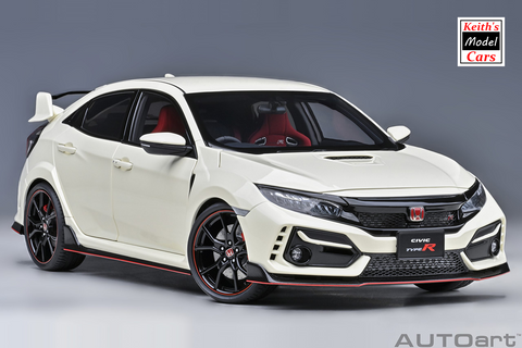 [1/18 Scale] Honda Civic Type R (FK8) 2021 in Championship White by AUTOart Models