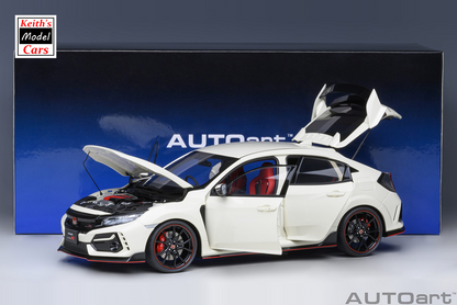 [1/18 Scale] Honda Civic Type R (FK8) 2021 in Championship White by AUTOart Models