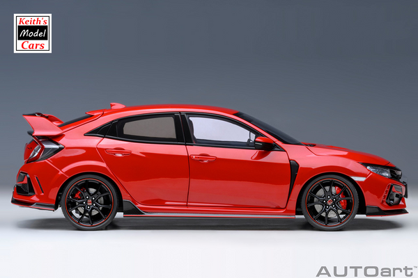 [1/18 Scale] Honda Civic Type R (FK8) 2021 in Flame Red by AUTOart Models