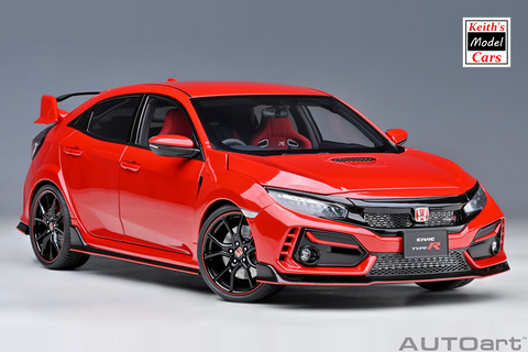 [1/18 Scale] Honda Civic Type R (FK8) 2021 in Flame Red by AUTOart Models