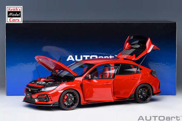 [1/18 Scale] Honda Civic Type R (FK8) 2021 in Flame Red by AUTOart Models