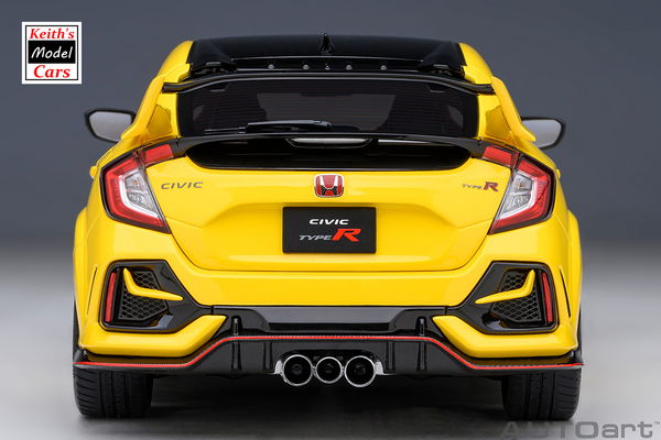 [1/18 Scale] Honda Civic Type R (FK8) 2021 in Sunlight Yellow by AUTOart Models