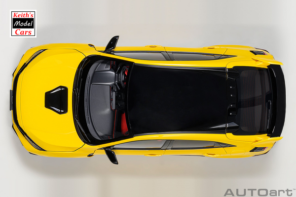 [1/18 Scale] Honda Civic Type R (FK8) 2021 in Sunlight Yellow by AUTOart Models