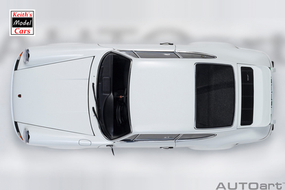 [1/18 Scale] Porsche 911 Carrera 2.7 RS in Grand Prix White with Green stripes by AUTOart Models