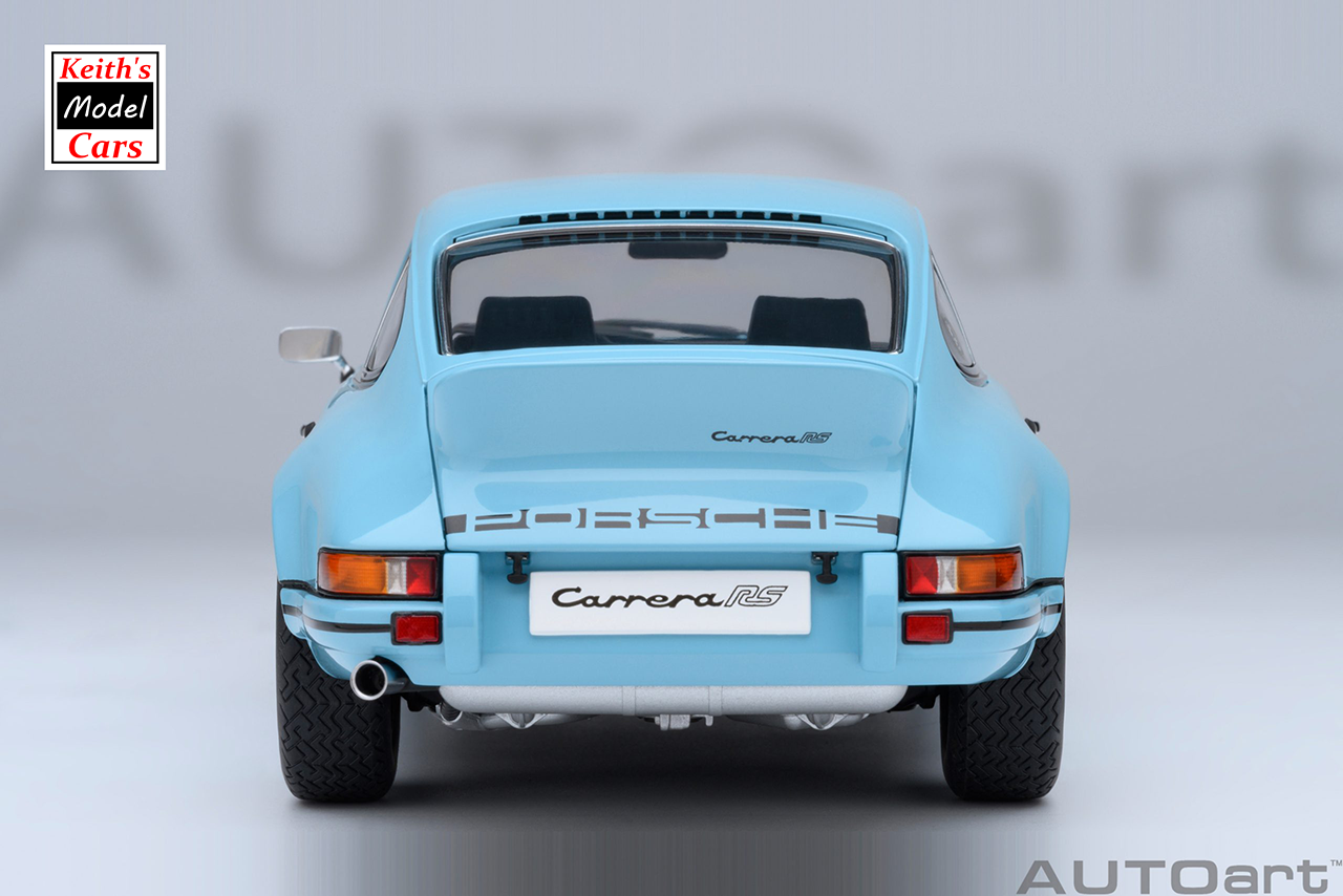 [1/18 Scale] Porsche 911 Carrera 2.7 RS in Gulf Blue with Black stripes by AUTOart Models