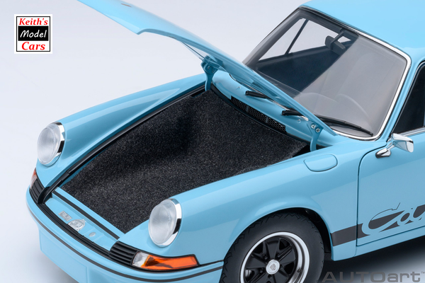 [1/18 Scale] Porsche 911 Carrera 2.7 RS in Gulf Blue with Black stripes by AUTOart Models