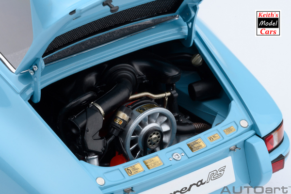 [1/18 Scale] Porsche 911 Carrera 2.7 RS in Gulf Blue with Black stripes by AUTOart Models