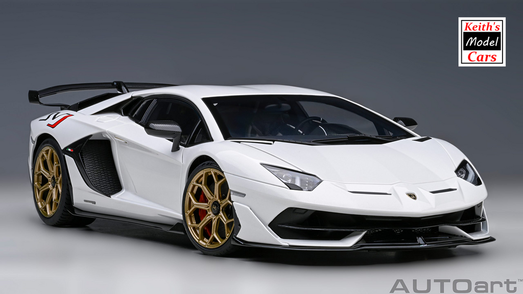 1 18 Scale AUTOart Models Lamborghini Aventador SVJ in Bianco Asopo Pearl White AA79217 Keith s Model Cars