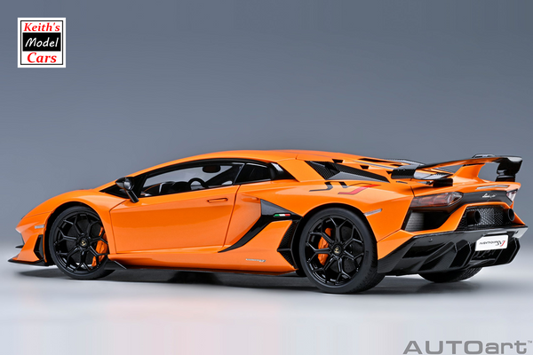 [1/18 Scale] Lamborghini Aventador SVJ in Arancio Atlas/Pearl Orange by AUTOart Models