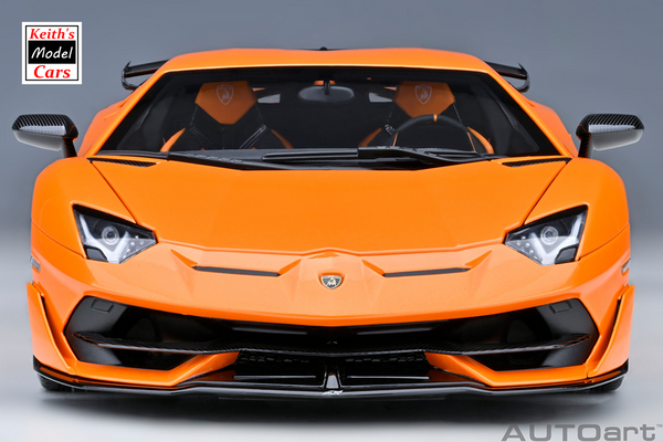 [1/18 Scale] Lamborghini Aventador SVJ in Arancio Atlas/Pearl Orange by AUTOart Models