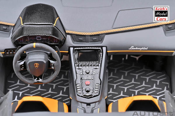 [1/18 Scale] Lamborghini Aventador SVJ in Arancio Atlas/Pearl Orange by AUTOart Models