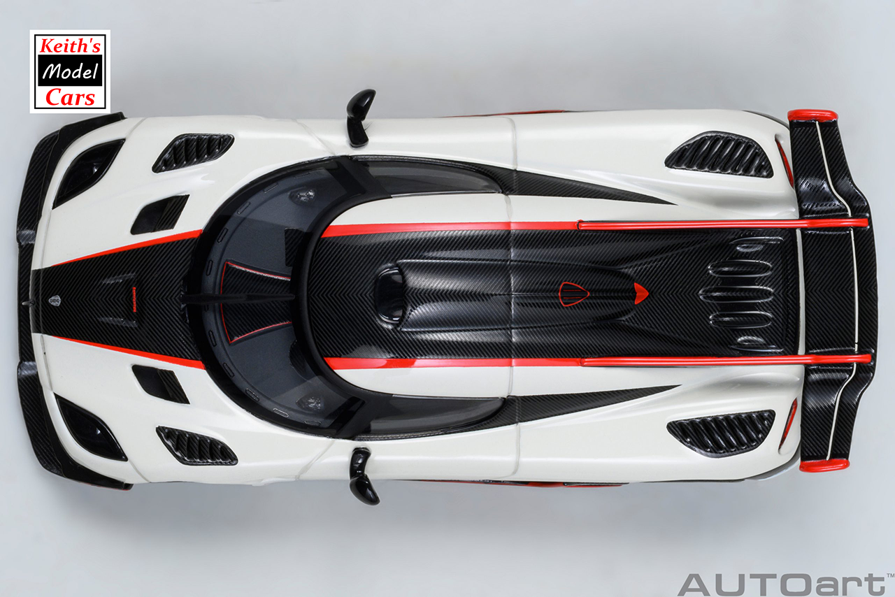 [Maßstab 1/64] Koenigsegg One:1 in Kieselweiß/Carbon von AUTOart Models 