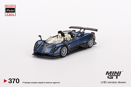 [1/64 Scale] Pagani Zonda HP Barchetta in Blue Tricolore by MiJo Exclusives Mini GT