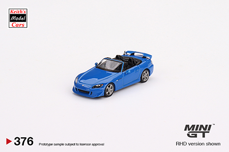 [1/64 Scale] Honda S2000 (AP2) Type S in Apex Blue by MiJo Exclusives Mini GT