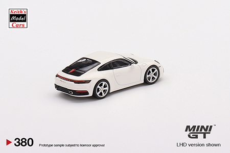 MINI GT 1/64 Porsche 911 (992) Carrera S White LHD MGT00380