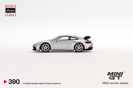 [1/64 Scale] Porsche 911 (992) GT3 in Silver GT Metallic by MiJo Exclusives Mini GT