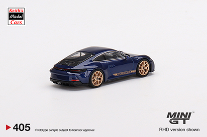 [1/64 Scale] Porsche 911 (992) GT3 Touring in Gentian Blue Metallic by MiJo Exclusives Mini GT