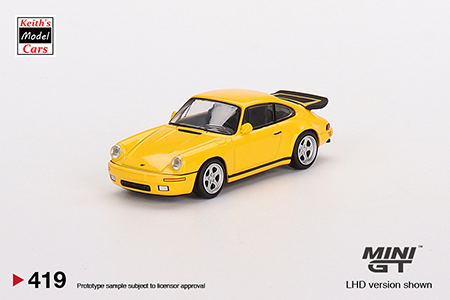 [1/64 Scale] RUF CTR 1987 in Blossom Yellow by MiJo Exclusives Mini GT