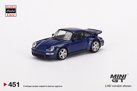 [1/64 Scale] RUF CTR Anniversary in Dark Blue by MiJo Exclusives Mini GT