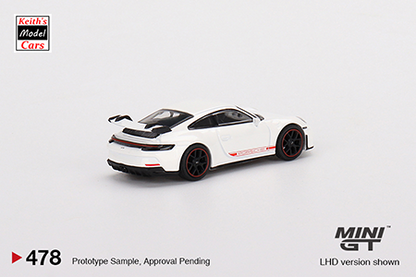 [Maßstab 1/64] Porsche 911 (992) GT3 in Weiß von MiJo Exclusives Mini GT 