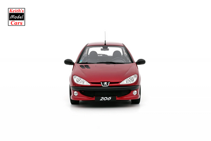 [Maßstab 1/18] Peugeot 206 S16 in Rouge Lucifer EKQ von OTTOmobile 