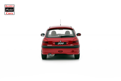 [Maßstab 1/18] Peugeot 206 S16 in Rouge Lucifer EKQ von OTTOmobile 