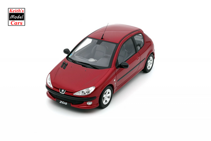 [Maßstab 1/18] Peugeot 206 S16 in Rouge Lucifer EKQ von OTTOmobile 
