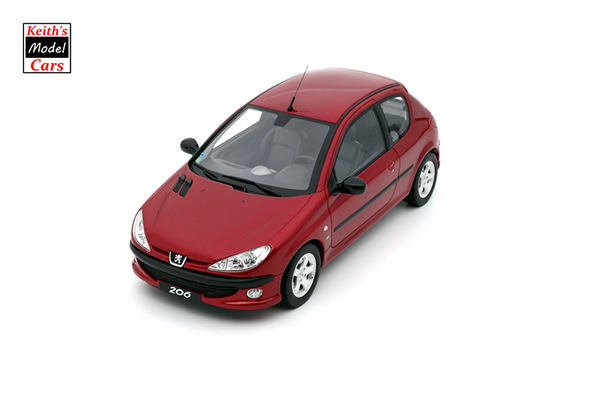 [1/18 Scale] Peugeot 206 S16 in Rouge Lucifer EKQ by OTTOmobile