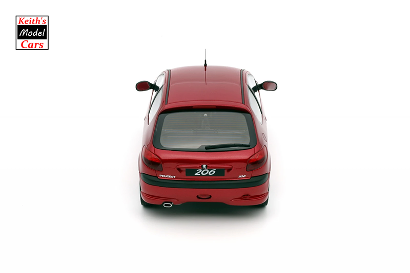 [Maßstab 1/18] Peugeot 206 S16 in Rouge Lucifer EKQ von OTTOmobile 