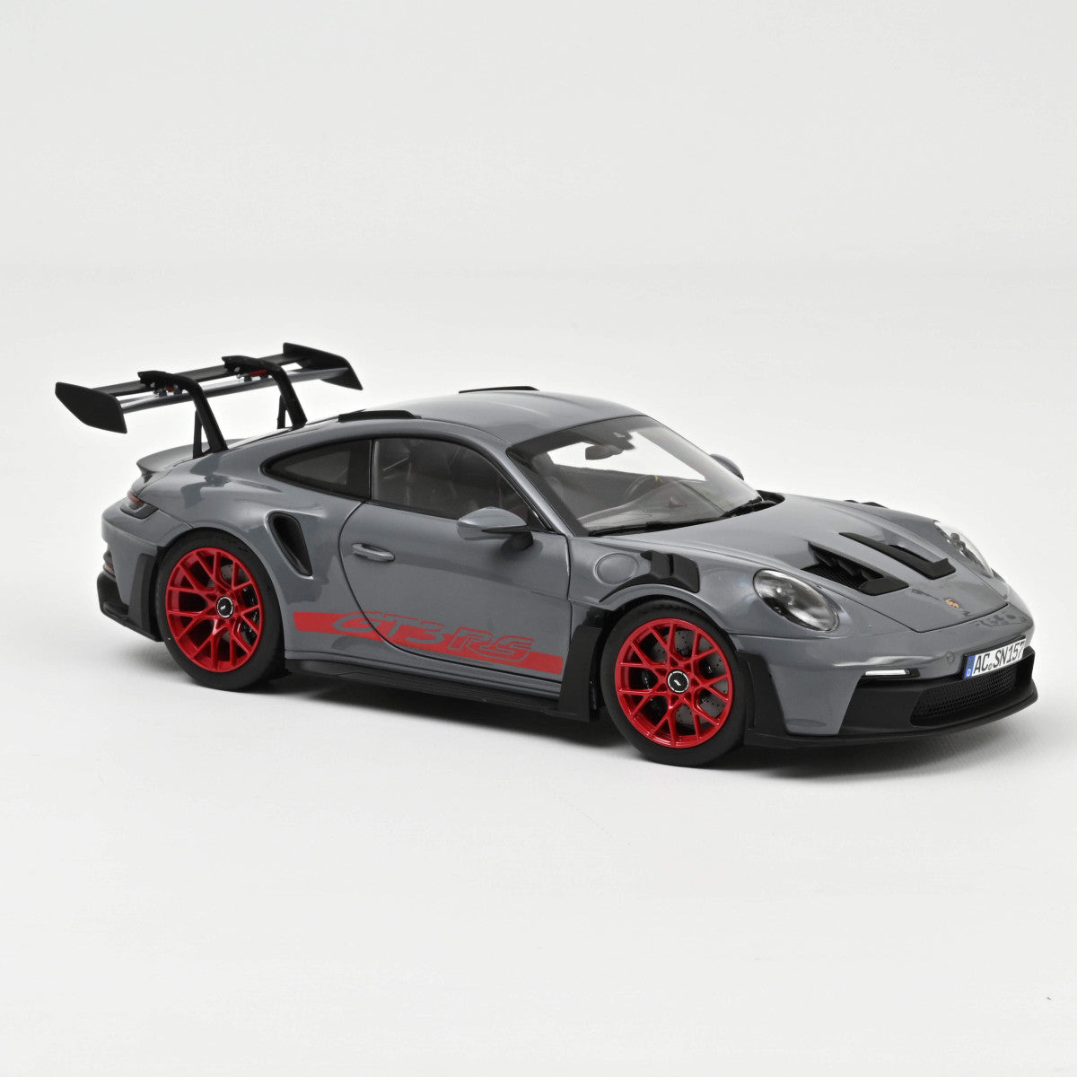 [1/18 Scale] 2021 Porsche 911 GT3 RS in Artic Grey with Pyro Red Accents by Norev