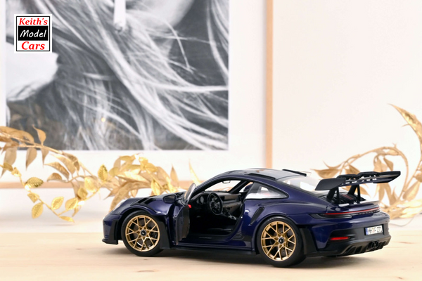 [1/18 Scale] 2022 Porsche 911 GT3 RS in Gentian Blue by Norev