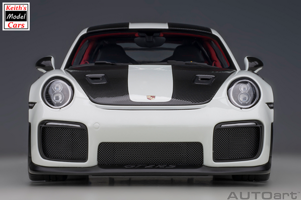 [1/18 Scale] Porsche 911 GT2 RS Weissach Package in White by AUTOart Models