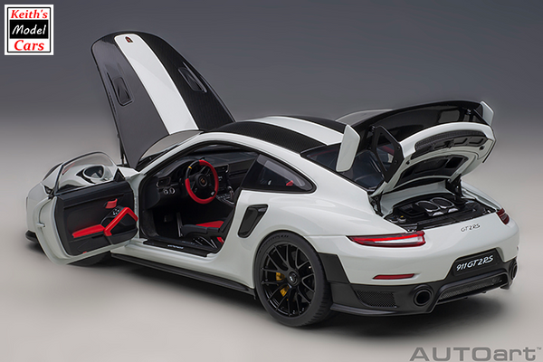 [1/18 Scale] Porsche 911 GT2 RS Weissach Package in White by AUTOart Models